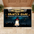 The Haunted House Ruled By Tiny Furry Monster - Personalized Doormat