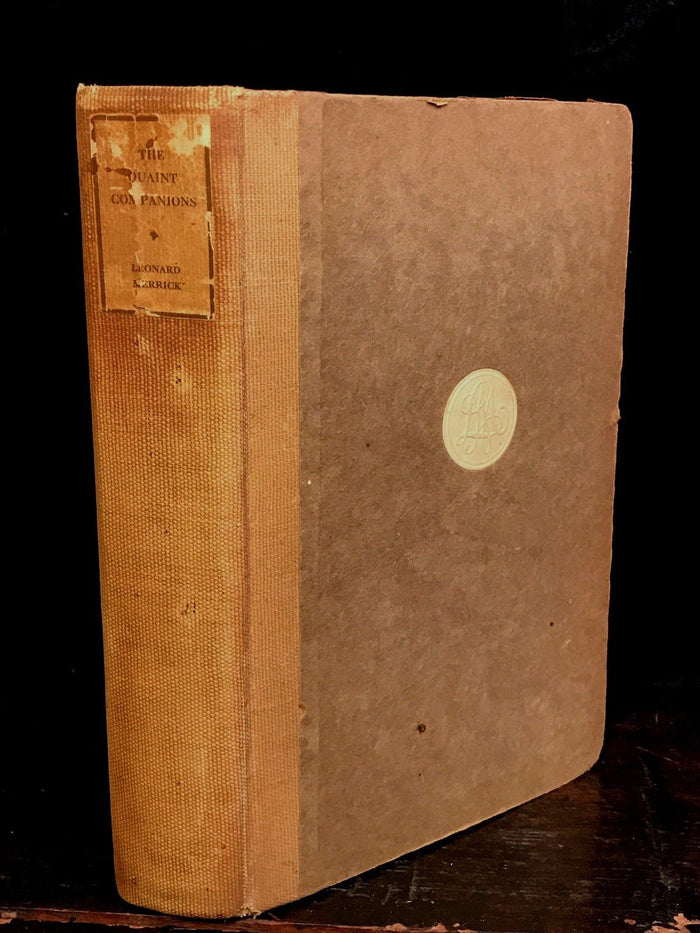 THE QUAINT COMPANIONS, LEONARD MERRICK ~ Limited Ed. of 1500, 1924 ~ H.G. Wells