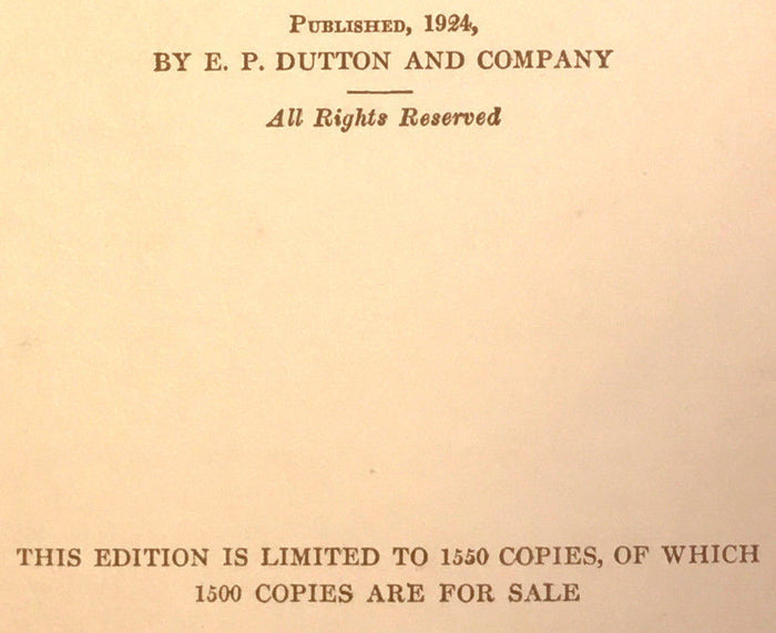 THE QUAINT COMPANIONS, LEONARD MERRICK ~ Limited Ed. of 1500, 1924 ~ H.G. Wells