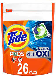 TIDE LIQUID PODS 4 IN 1 ULTRA W/ OXI 26 CT
