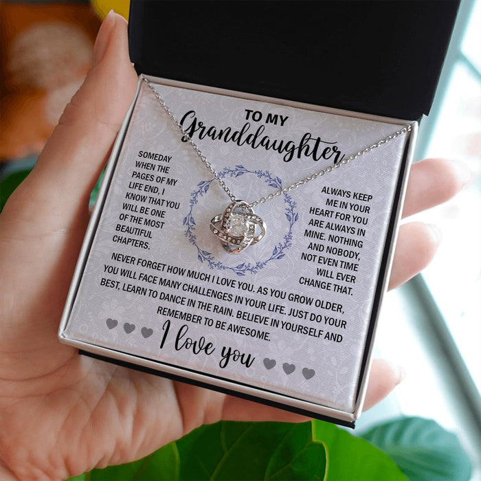 To My Granddaughter Necklace Gift on Birthday, Graduation, Christmas & more from Grandma & Grandpa