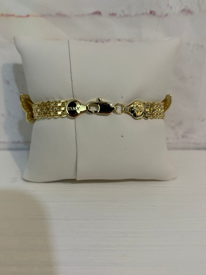 Triple Butterfly Diamond Bracelet