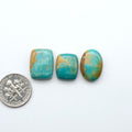 Experience the beauty of Turquoise Mountain Cabochons. With their distinctive blue and green color, these gemstones are perfect for any jewelry piece.