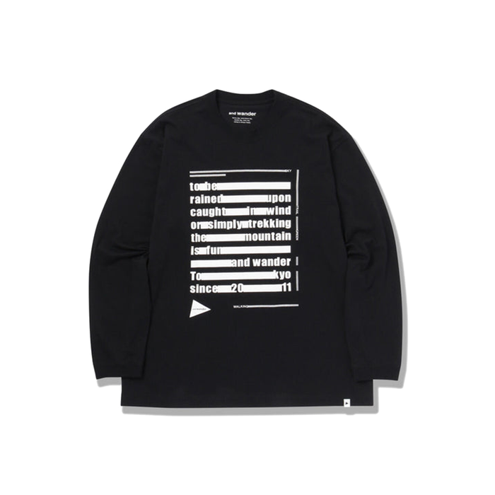 Typography Printed LS Tee 'Black'