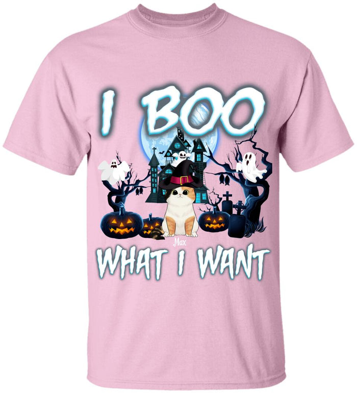 We Boo What We Want, Customized Up To 4 Cats - Personalized T-shirt