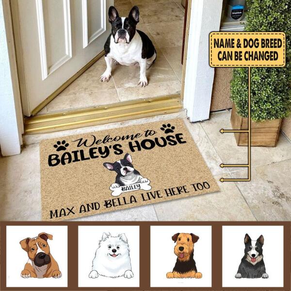 Welcome To Dog's House - Personalized Doormat