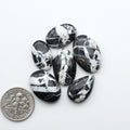 Natural White Buffalo Stone Cabochons are semi-precious gemstones cut into shapes ideal for jewelry-making, making them an excellent choice for artisans.