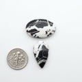 Natural White Buffalo Stone Cabochons are semi-precious gemstones cut into shapes ideal for jewelry-making, making them an excellent choice for artisans.