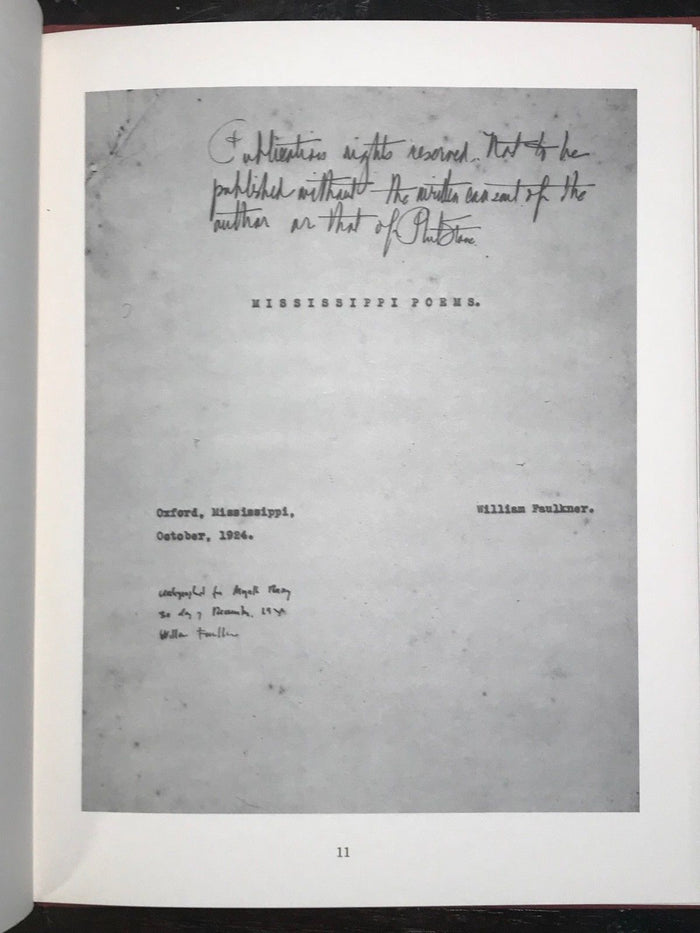 WILLIAM FAULKNER - MISSISSIPPI POEMS, LIMITED ED 301/500, 1979 - SIGNED