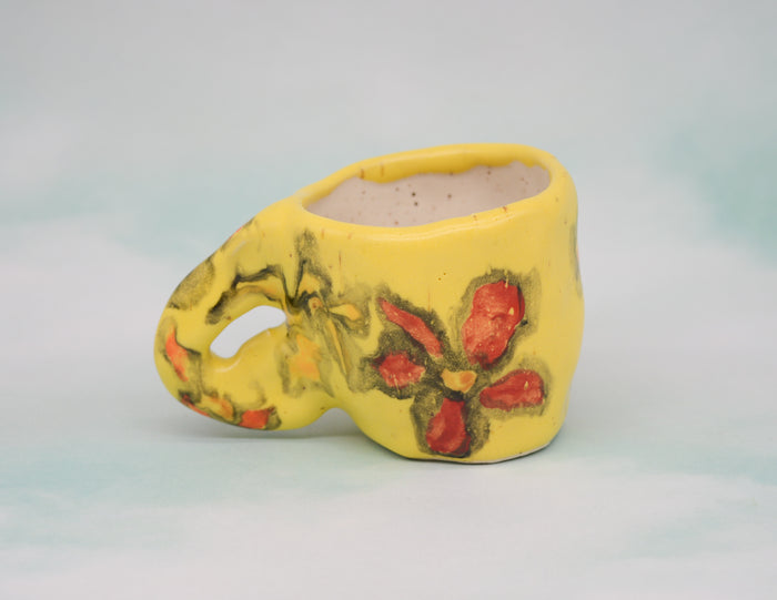 Yellow Flower Espresso Cup